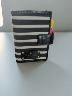 Kate Spade NY Striped Organizer Agenda | Black White Planner.